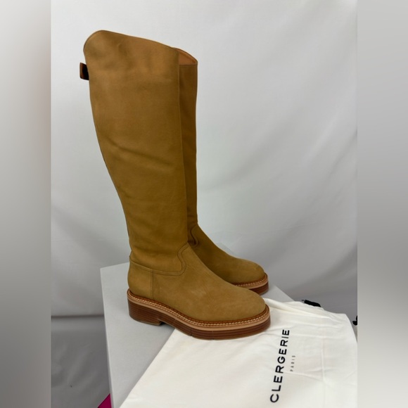 CLERGERIE Paris Canada2 Nubuck Leather Tall Riding Style Boots US 8/EU 3… - Picture 2 of 15